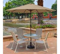 Umbrella para Paraguas Parasol Paraguas para el Paraguas al Aire Libre con 8 Costillas de Hierro para Oasis de Patio Trasero, 106.3 "Paraguas solares, fácil de armar (Color: Caqui)
