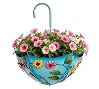 Umbrella Shaped Planter - Inverted Umbrella Garden Pot, Farmhouse Style Wall Decor with Efficient Drainage System, Hanging Vessel, Rustic Outdoor Accent, Artistic Planting Container for Garden