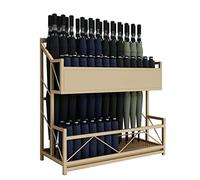 Umbrella Stand Racks Commercial Metal Umbrella Holder, Hotel School Cafe Large Capacity Umbrella Basket, Umbrella Organizer for 40-60 Umbrellas (Color : Gold, Size : 68x26x70cm) (Gold 48x24x62cm)
