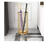 Umbrella Stand,Umbrella Stand Compact Metal,Compact Large-Capacity Umbrella Bucket,Stable and Durable/Black2, JYLSSKUK, Gold2
