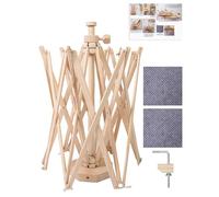 Umbrella Yarn Winder, Wooden Knitting Yarns Holder, Smooth Rotation, Adjustable Skein Size, Crochet & Knitting Tool for Crafts Lovers and Craft Enthusiasts, 24.8 x 16.7 inches
