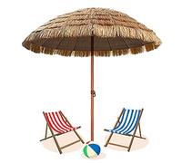 Umbrellas for Outside Pool, Folding Thatched Patio Umbrella, Garden Parasols, Outdoor Terrace Garden Swimming Pool Sun Umbrella