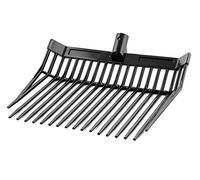 Umbria Equitazione - Rastrillo-horca de plástico resistente para limpieza de establos,tamaño único, Negro , _