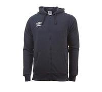 UMBRO Fleece Zip Through Small Logo Hoodie Chaqueta con Capucha, Hombre, Azul, M