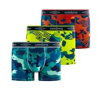 Umbro Boxer para Hombre Deportivo, Calzoncillos para Hombre Transpirable y elástico (Juego de 3), Rojo/Amarillo/Azul, XL