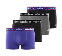 Umbro Boxer Umb/1/Bcx4 Ropa Interior de Hombres, Negro/Gris/Azul/Rojo, XXL (Pack de 4)