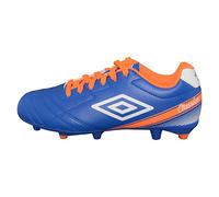 Umbro Boy's Classico X FG Jr. Sneaker, Blue/White/Orange, 5.5 Little Kid