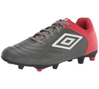 Umbro Boy's Classico XI FG Jr. Soccer Cleat, Gunmetal/White/Red, 3 Little Kid