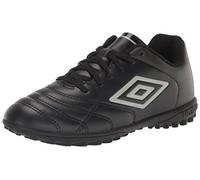 Umbro Boy's Classico XI TF Jr. Soccer Turf Shoe, Black/Gray, 12 Little Kid