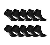 Umbro Calcetín Hombre - Lote de 10 calcetines bajos para hombre, antideslizamiento 39/42, blanco/negro, 39-42