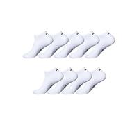Umbro Calcetines Tobilleros Hombre y Mujer 43-46, Algodón Pack de 9, Blanco