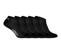 Umbro Calcetines Tobilleros Hombre y Mujer 43-46, Pack de 5, Negro