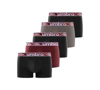Umbro Calzoncillos Hombre Boxer 100% Algodón, Pack de 5, Negro CLA4 (XL)