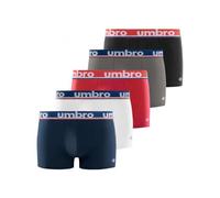 Umbro Calzoncillos Hombre Boxer 100% Algodón, Pack de 5, Negro CLA5 (M)
