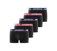 Umbro Calzoncillos Hombre Boxer 100% Algodón, Pack de 5, Negro CLA8 (L)