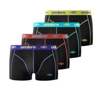 Umbro Calzoncillos Hombre Boxer Algodón, Pack de 4, Negro Ass (M)