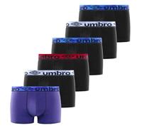 Umbro Calzoncillos Hombre Boxer Algodón, Pack de 6, Negro FOR6 (XL)