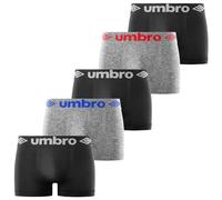 UMBRO Calzoncillos Hombre Boxer Sin Costura, Ropa Interior Hombre Anti-irritación y Transpirable (Lote de 5)