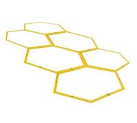 Umbro Escalera de coordinación - Ø 57,5 cm - 6 hexágonos con Piezas de conexión - Accesorios de Entrenamiento de fútbol - Obstáculos de Agilidad - Amarillo