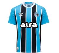 Umbro Gremio - Camiseta de fútbol para hombre 2025, Azul y negro, M