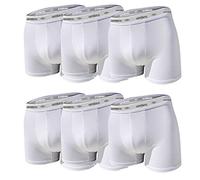 Umbro Juego de 6 calzoncillos tipo bóxer para hombre, de algodón elástico, art. 701, Color blanco., XXL