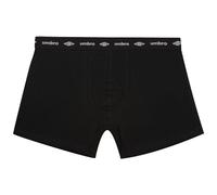 Umbro Juego de 6 calzoncillos tipo bóxer para hombre, de algodón elástico, art. 701, Negro , S