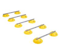 Umbro Juego de obstáculos - Accesorios de Entrenamiento de fútbol - Incluye 10 Conos y 5 Barras transversales - Gimnasia, Entrenamiento rápido y técnica de Carrera - Amarillo/Gris