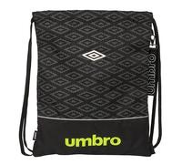 UMBRO LIMA - Mochila Saco Plano Grande, Mochila, Ideal para Niños de Diferentes Edades, Cómoda y Versátil, Calidad y Resistencia, 35x40 cm, Color Negro