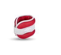 Umbro Pesas para piernas y brazos, 2 unidades de 1000 g, ajustables con cierre de velcro, ajuste cómodo, gris/rojo