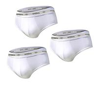 Umbro - Set de 3 calzoncillos tipo slip para hombre en algodón elástico Art. 700, Color blanco., XL