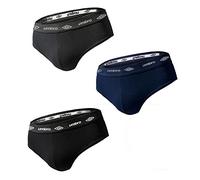Umbro - Set de 3 calzoncillos tipo slip para hombre en algodón elástico Art. 700, De colores, S