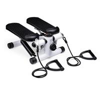 Umbro Stepper - Entrenador de Brazos y piernas - Mini Stepper - Equipo de Fitness para casa - Incluye Ordenador y Bandas de Resistencia - Máx. 100 kg - Pedales 10 x 32 cm - Negro/Blanco