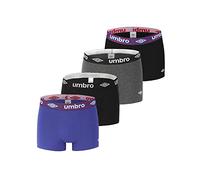 Umbro Umb/1/Bcbx4 Ropa Interior de Hombres, Negro, M (Pack de 4)