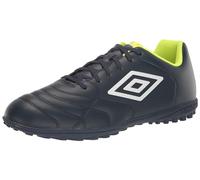 Umbro Zapatos de fútbol Classico XI TF para Hombre, Azul Marino/Blanco/Amarillo de Seguridad, 40 EU