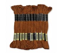 UMC STAG Paquete de 12 hilos de bordado de alta calidad, madejas 100% algodón egipcio de primera calidad, hilo de bordado de punto de cruz, algodón trenzado certificado Oeko TEX, ideal para artes y