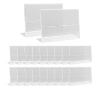 UMCHU 20 Piezas Soporte de Etiquetas de Plástico, Soporte De Precio De Etiqueta Transparente, Exhibición De Precio, Exhibición de Letreros, para Oficina, Tienda, Restaurante, Hotel (9 x 3 x 6cm)