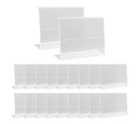 UMCHU 20 Piezas Soporte de Etiquetas de Plástico, Soporte De Precio De Etiqueta Transparente, Exhibición De Precio, Exhibición de Letreros, para Oficina, Tienda, Restaurante, Hotel (8 x 3 x 5.6cm)