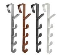 UMCHU 4 Piezas Perchero puerta,barra de gancho puerta,no es necesario taladrar,Adecuado para puerta de dormitorio, puerta de baño(Cuatro colores)