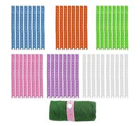 UMCHU 50 Piezas Bandas Elásticas con Ojal,Bobina Elástica con Ojal,Colgador de Cortina,Cinta Elástica para Guardar Ropa,para Armario,Viaje,Almacenaje de Cables(24.5 * 2cm,Color aleatorio)