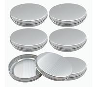 UMCHU 6 Piezas 30ML Tarros de Aluminio,tarros de lata de aluminio,Aluminio Redondas con Tapa,para bálsamo labial, cosméticos, velas, salvamento, maquillaje, polvo, té