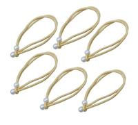 UMCHU Cinturón de 6 Piezas de Cuerda Trenzada para Cortina, Respaldo de Cortina con Cuentas de 40cm, para Salón, Dormitorio, Cafetería (Oro Claro)