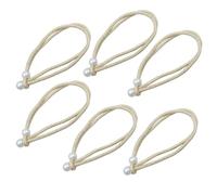 UMCHU Cinturón de 6 Piezas de Cuerda Trenzada para Cortina, Respaldo de Cortina con Cuentas de 40cm, para Salón, Dormitorio, Cafetería (Champán)