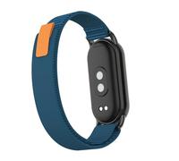 UMCNVV Nylon Breathable Strap for Xiaomi Mi Band 8 9 Wristband Sport Bracelet Metal Head Particles Summer Replacement Belt Accessories(Blue,For Mi Band 8)