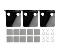 UMDHAIYI 3 PCS Pequeñas Cámaras de Seguridad Estante de Pared con 6 Clips para Cables 10PCS Cintas Acrílico Impermeable Sin Taladro Adhesivo Estante Flotante para Altavoces (Negra)