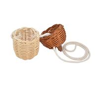UMDHAIYI Bolsa de Cesta de Mimbre, tamaño 7x13cm, Longitud, Mini, portátil, Peso Ligero, dureza Fuerte, Bolsa de fotografía de Mimbre Manual