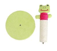 UMDHAIYI Extraíble de sisal Felpa Animal Dibujos Animados rascarse Escalada Gato Juguete árbol Estante Marcos (Style de grenouille Verte)