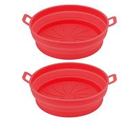 UMDHAIYI Forros de silicona para freidora de aire, antiadherente, resistente al calor, con diseño de fondo elevado para cocinar uniformemente y drenaje de aceite, reutilizable, apto para lavavajillas