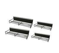 UMDHAIYI Juego de 2 especieros magnéticos de acero al carbono con estante magnético para frigorífico de pared