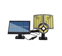 UMDHAIYI Luz solar de pared dividida Luz de sensor de cuerpo al aire libre Luz de jardín para el hogar Luz de garaje Luz de calle Iluminación giratoria flexible dual Batería de 1200 mAh