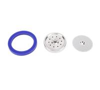 UMDHAIYI Mampara de ducha de acero inoxidable para máquina de café expreso, malla de filtración precisa, sello de junta de silicona, diseño ecológico, desmontable para una fácil